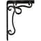 Ekena Millwork Orleans Wrought Iron Bracket, (Single center brace), Antiqued Pale Gold 1 1/2"W x 5 1/2"D x 8"H BKTM01X05X08SOLAPG - alternate 5